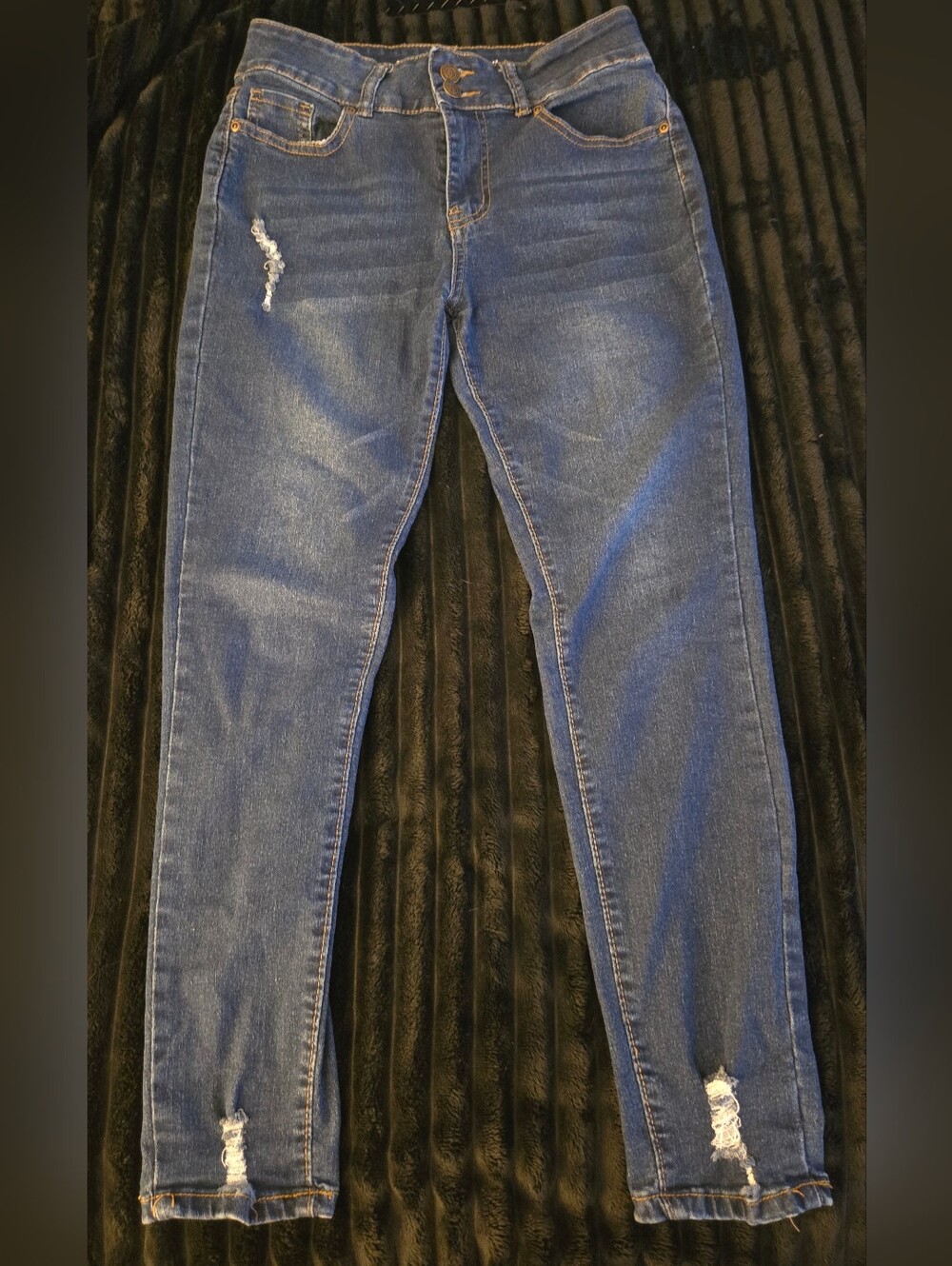 Pastel Jeans Dark Blue Wash Jeans Skinny Double Button Juniors Size 9 29 EUC